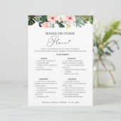 Ce qu'il y a sur votre téléphone Carte de douche t (Debout devant)