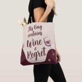 Ce sac Contient du vin et Regret cadeau drôle (De près)