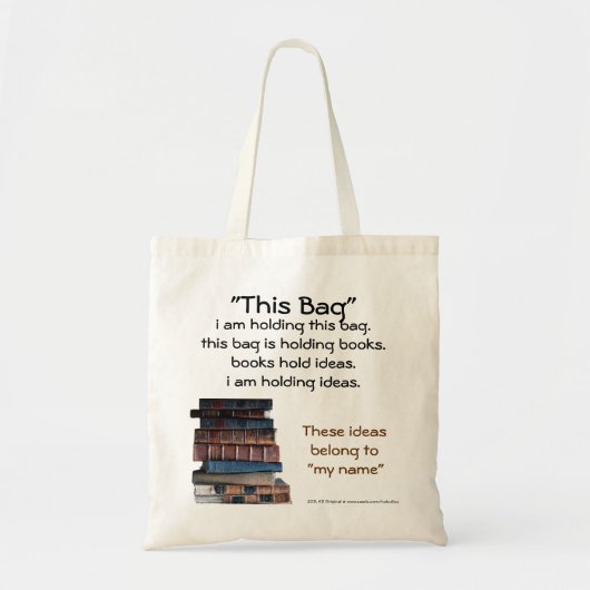 Ce sac tient les livres qui tiennent des idées (Devant)