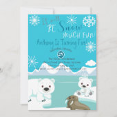 Ce Sera La Neige Beaucoup Amusant Invitation Anniv (Devant)