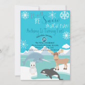 Ce Sera La Neige Beaucoup Amusant Invitation Anniv (Devant)