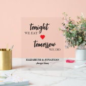 Ce soir nous mangeons, demain nous faisons le dîne (Mariage)