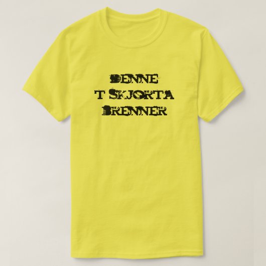 Ce t-shirt brûle en jaune norvégien (Design devant)