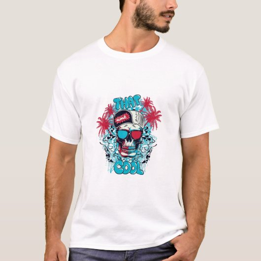 Ce T-shirt graphique avec crâne cool (Devant)