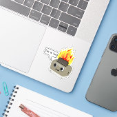 Ce toast est fin Sticker (Ordinateur portable avec iPhone)