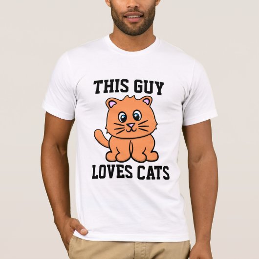 CE TYPE AIME LES CHATS CHAT T-SHIRTS (Devant)