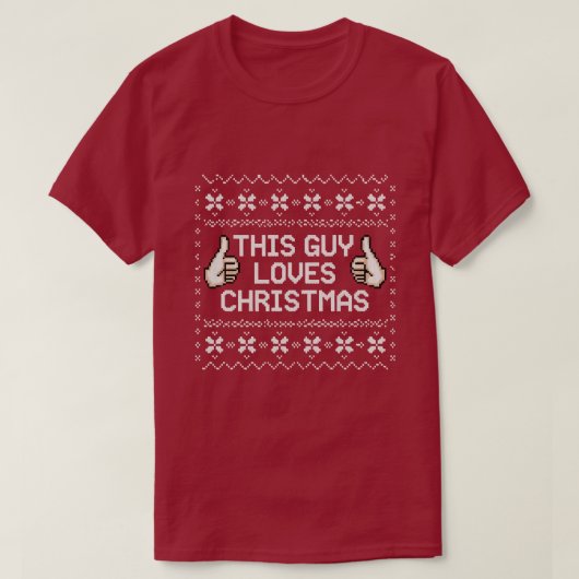 Ce Type Aime Noël Drôle Pixel Sweat Ugly (Design devant)