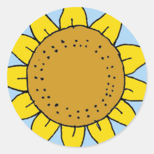 CE- Zonnebloem Ronde Stickers