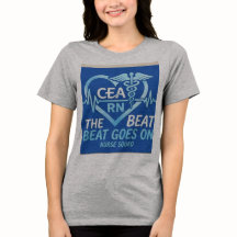 CEA RN Verpleegster Team Hartslag Caduceus t-shirt
