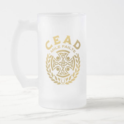 Cead Mile Failte St. Patrick's Day Shamrock Matglas Bierpul (Links)