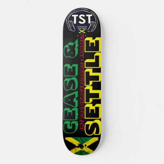 CEASE AND SETTLE Planche de skateboard 8 1/4" (Recto)
