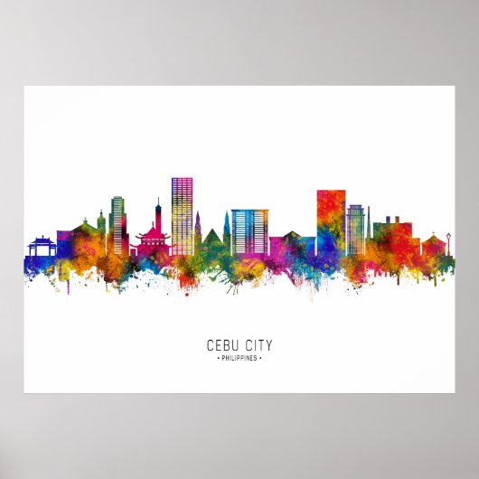 Cebu City Philippines Skyline Poster (Voorkant)