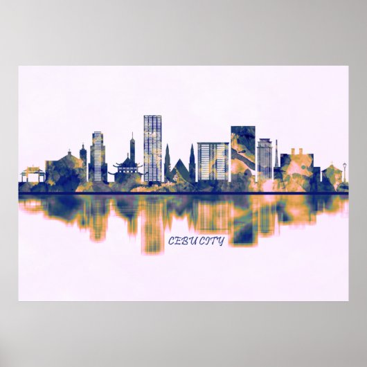 Cebu City Skyline Poster (Voorkant)