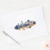 Cebu City Skyline Ronde Sticker (Envelop)