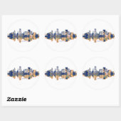 Cebu City Skyline Ronde Sticker (Vel)