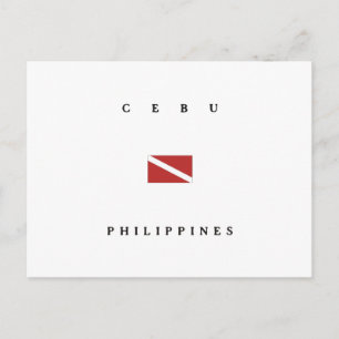 Cebu Filippijnen Scuba Dive Flag Briefkaart
