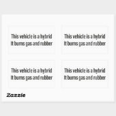 Ceci est un autocollant hybride qui brûle gaz et c (Feuille)