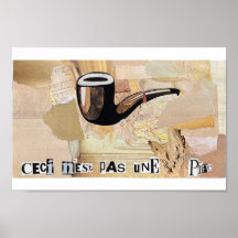 "Ceci n'est pas une pipe" geïnspireerde collage