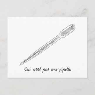 Ceci N'est Pas Une Pipette Briefkaart