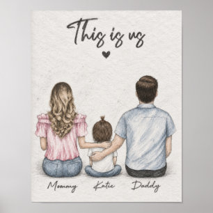 Ceci sommes-nous Parents et Enfant Affiche de fami