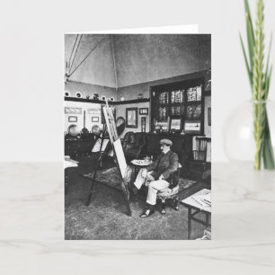 Cecil Aldin in zijn studio Kaart