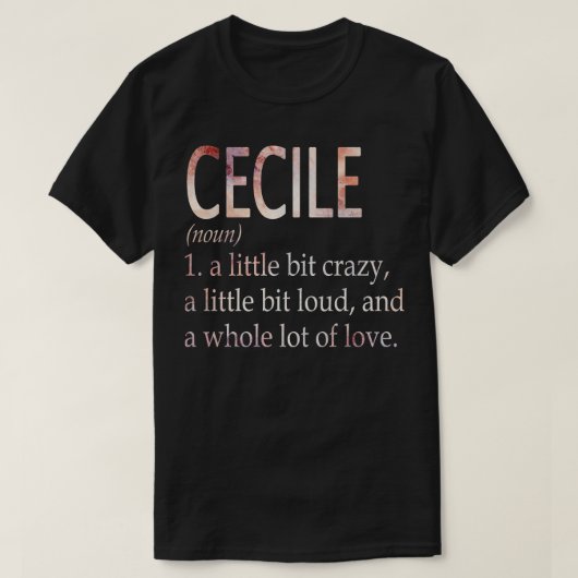 Cecile Meisje Naam Definitie T-shirt (Design voorkant)