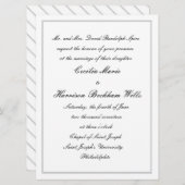 Cecilia : Faire-part de mariage traditionnelle (no (Devant / Derrière)