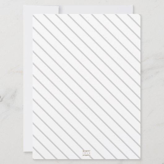 Cecilia : Faire-part de mariage traditionnelle (no (Dos)