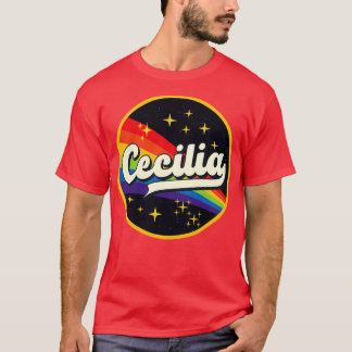 Cecilia regenboog in ruimte  stijl t-shirt
