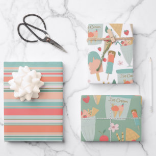 Cecream en Gift Wrap van Berries Inpakpapier Vel