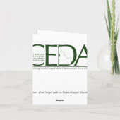 CEDA - het Gepersonaliseerde Meer van het Kaart (Achterkant)