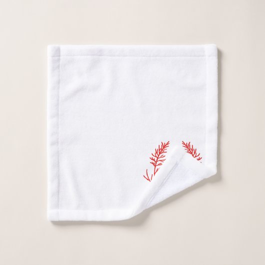 Cedar bladeren op een badkamer handdoek set (Wasdoekje)