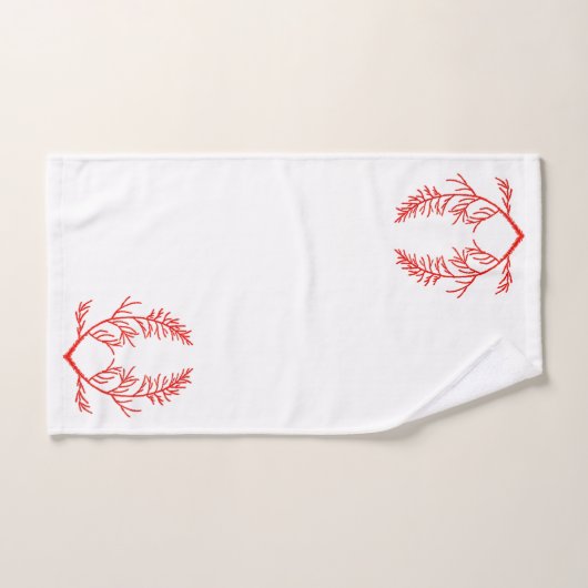 Cedar bladeren op een badkamer handdoek set (Handdoek)