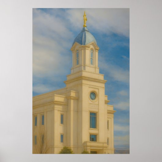 Cedar City Utah Temple Painting™ LDS Poster (Devant)