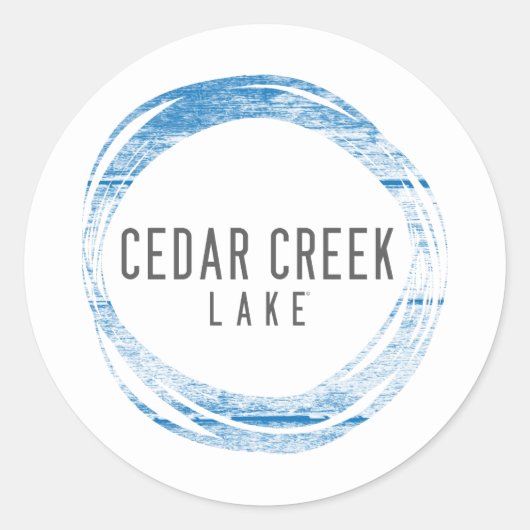 Cedar Creek LAke Ronde Sticker (Voorkant)