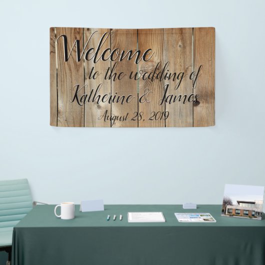Cedar Fence, Custom Wedding Welcome Spandoek (Beurs)