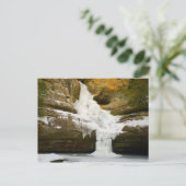 Cedar-Herfsten in de winter, Hocking Hills, Ohio Briefkaart (Staand voorkant)