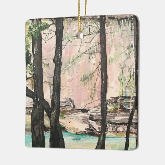 Cedar Herfsten Trail, Hocking Hills Keramisch Ornament (Links)