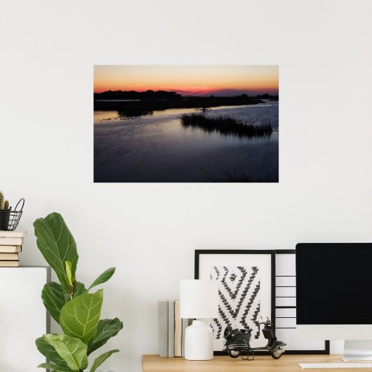 Cedar Key Breezy Sunset Print (Thuiskantoor)