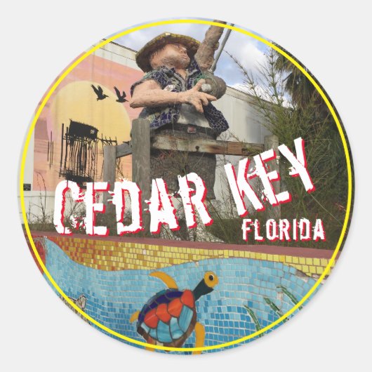 Cedar Key, Florida 2018 reizen sticker (Voorkant)