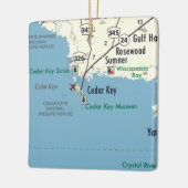 Cedar Key Florida Map Keramisch Ornament (Links)