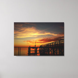Cedar Key Florida Sunset 9 Canvas Afdruk