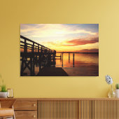 Cedar Key Florida Sunset Canvas Afdruk (Insitu (Woonkamer))