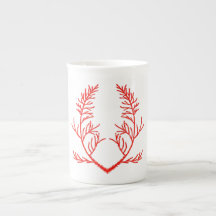 Cedar Leaves op een Bone China Mok