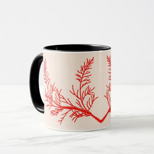 Cedar Leaves op een Combo Mok (11 oz.) (Voorkant links)