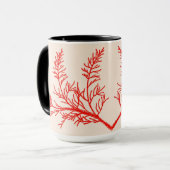 Cedar Leaves op een Combo Mok (15 oz.) (Voorkant links)