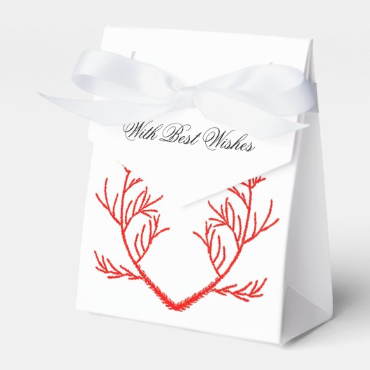 Cedar Leaves op een Favor Box Bedankdoosjes (Voorkant Zijde)