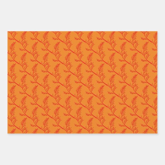 Cedar Leaves op een inpakpapier Set (Voorkant)