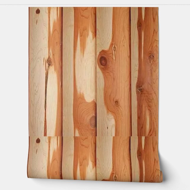 Cedar Logboeken Cabine Behang (Afrollen)