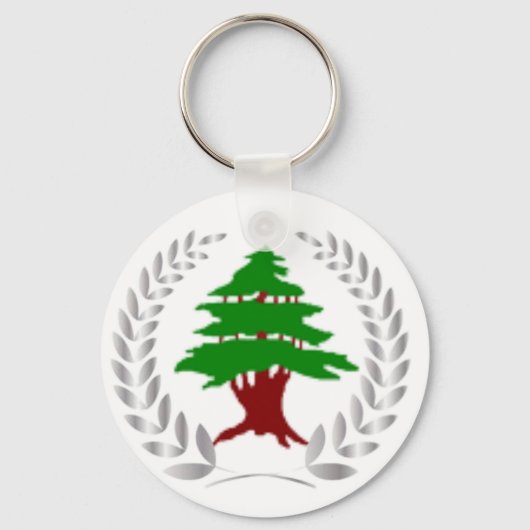 Cedar of Libanon Psalm 92 Sleutelhanger (Voorkant)